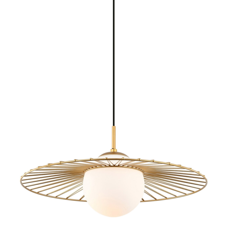 ITALUX - Ljuskrona med textilsladd SALLY 1xE27/40W/230V guld