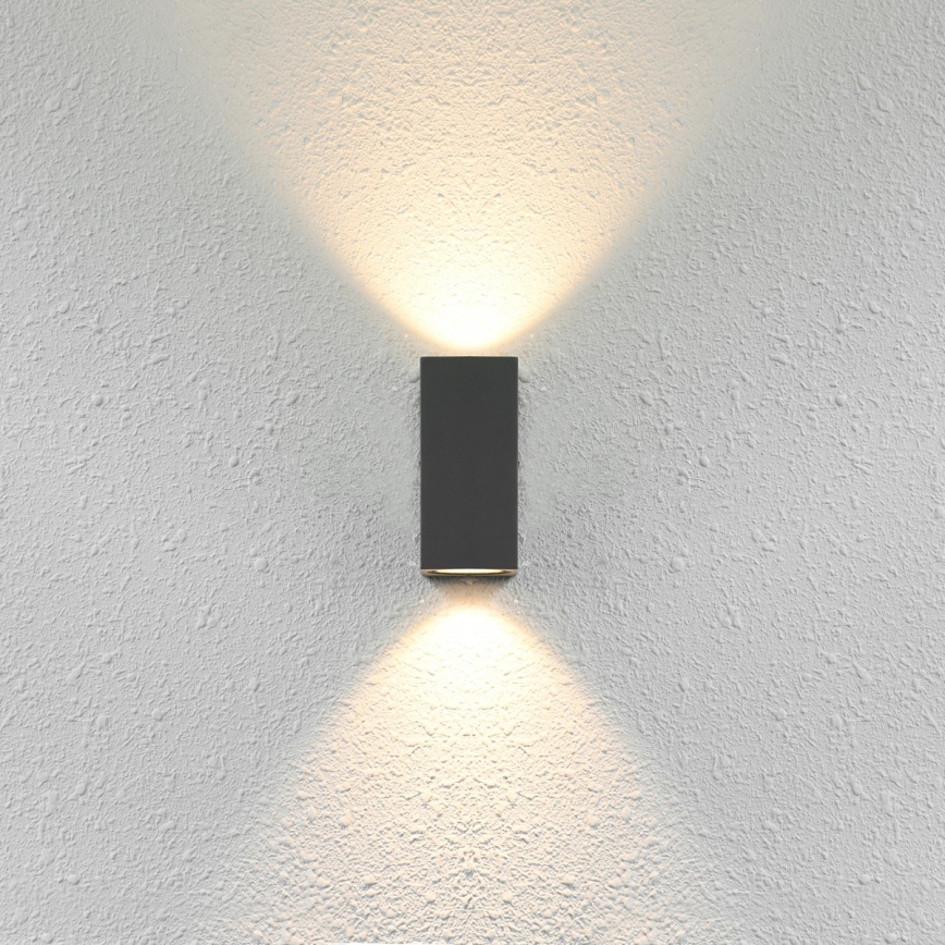 ITALUX - Utomhus vägglampa GENTA 2xGU10/40W/230V IP54 15 cm