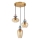 ITALUX - Pendellampa med kabel FANDA 3xE27/40W/230V guld/rökbeige