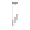ITALUX - Pendellampa med kabel FILANO 3xG9/5W/230V roséguld