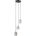 ITALUX - Pendellampa på vajer TORNO 3xE14/40W/230V svart/guld
