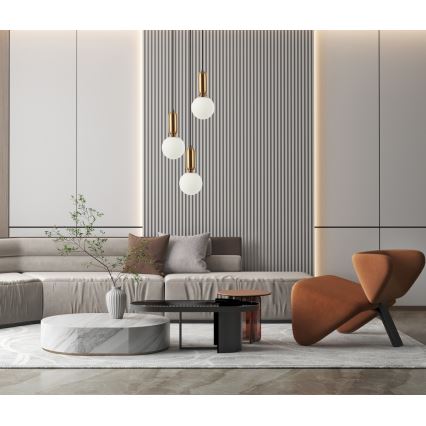 ITALUX - Taklampa ALDEVA 3xE27/40W/230V svart/brons
