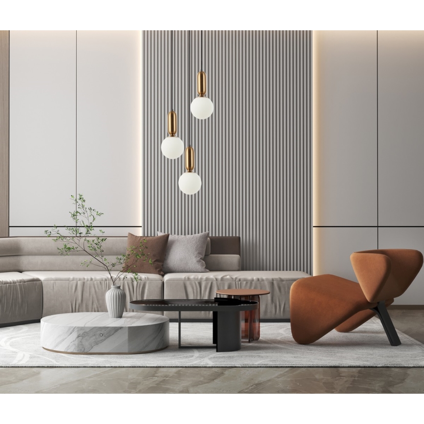 ITALUX - Taklampa ALDEVA 3xE27/40W/230V svart/brons