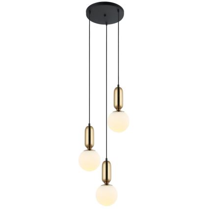 ITALUX - Taklampa ALDEVA 3xE27/40W/230V svart/brons