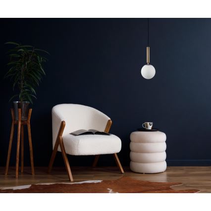 ITALUX - Ljuskrona med textilsladd RAVENA 1xE27/10W/230V svart/guld