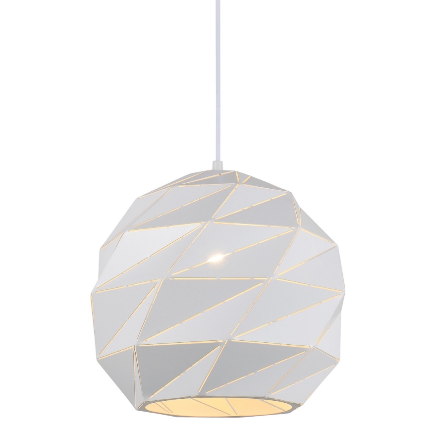 ITALUX - Ljuskrona med textilsladd PALERMO 1xE27/40W/230V diameter 32 cm vit