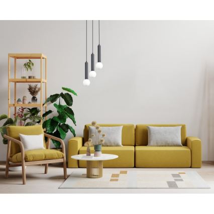 ITALUX - Pendellampa med kabel FILANO 3xG9/5W/230V svart