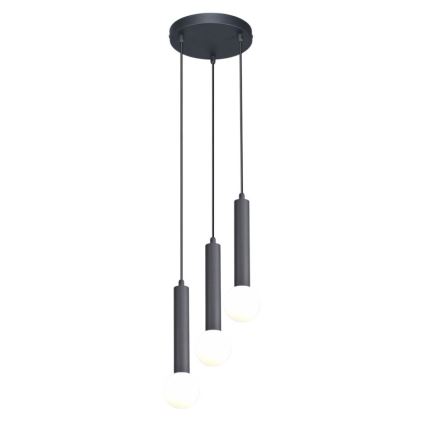 ITALUX - Pendellampa med kabel FILANO 3xG9/5W/230V svart