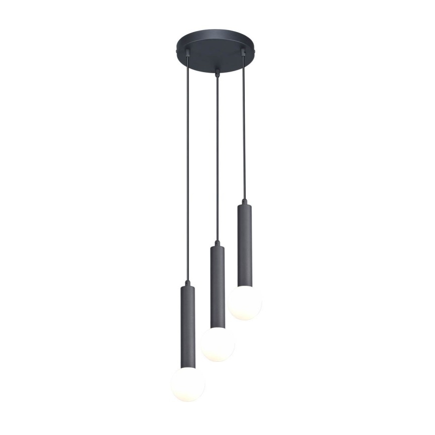 ITALUX - Pendellampa med kabel FILANO 3xG9/5W/230V svart
