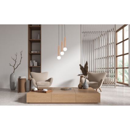 ITALUX - Pendellampa på kabel FILANO 3xG9/5W/230V brun