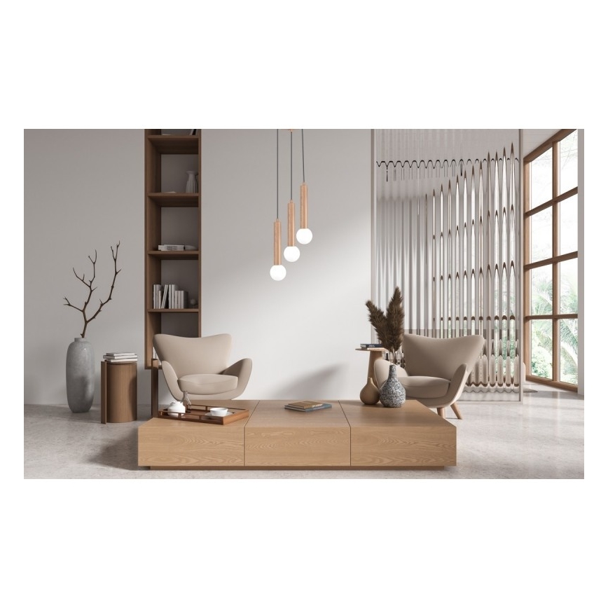 ITALUX - Pendellampa på kabel FILANO 3xG9/5W/230V brun