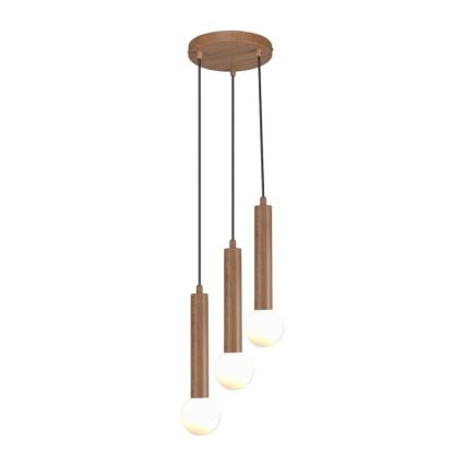 ITALUX - Pendellampa på kabel FILANO 3xG9/5W/230V brun