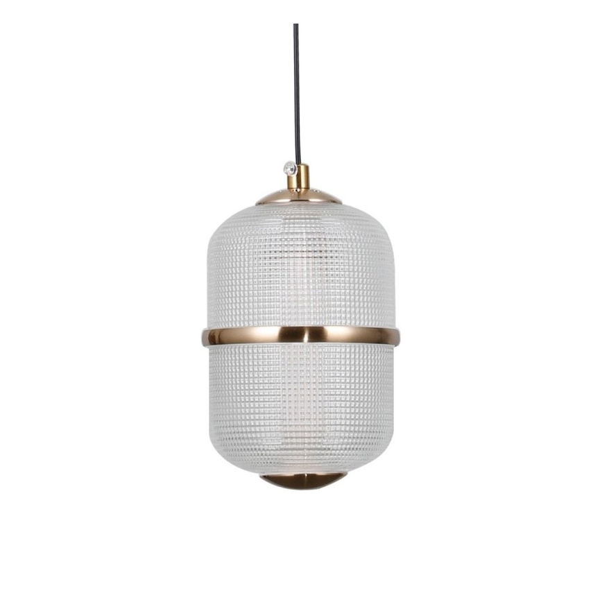 ITALUX - LED-pendellampa med kabel ALANI LED/6W/230V 3000K svart/guld