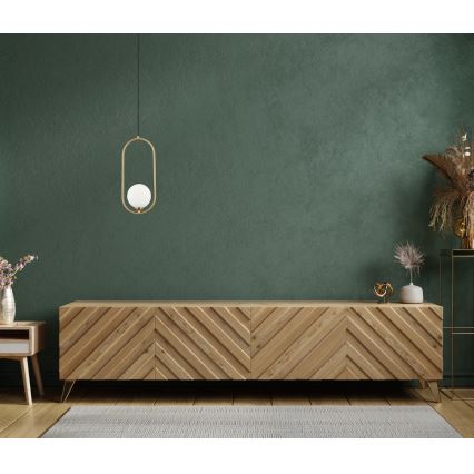 ITALUX - Ljuskrona med textilsladd LUPUS 1xG9/25W/230V svart/guld