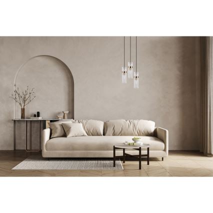 ITALUX - Takpendel TARASO 3xE14/40W/230V svart/guld