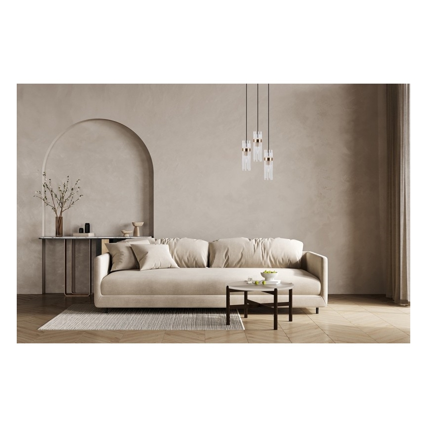 ITALUX - Takpendel TARASO 3xE14/40W/230V svart/guld