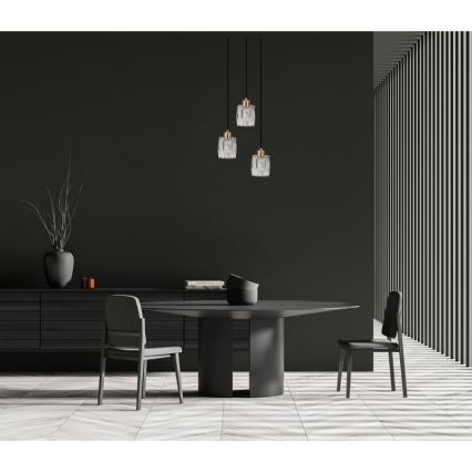 ITALUX - Pendellampa på vajer TORNO 3xE14/40W/230V svart/guld