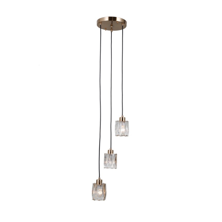 ITALUX - Pendellampa TORNO 3xE14/40W/230V guldig