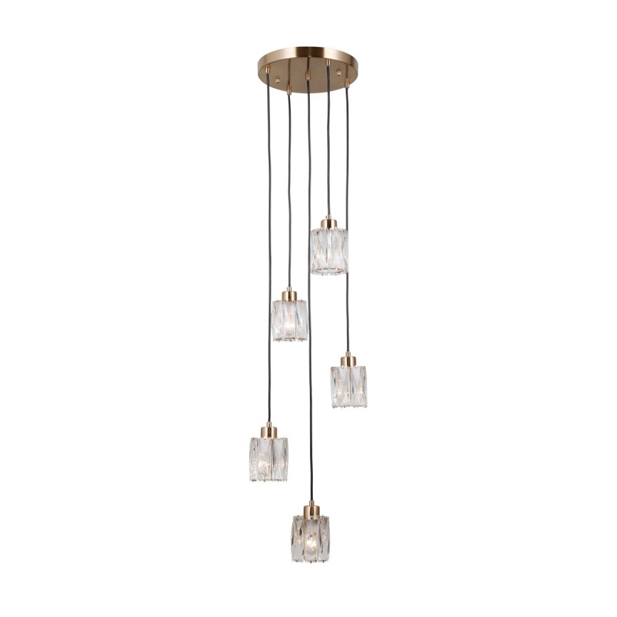 ITALUX - Hänglampa på kabel TORNO 5xE14/40W/230V guld