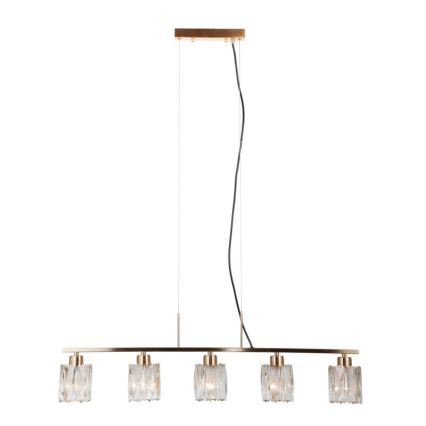 ITALUX - Pendellampa SIMONA 5xE14/40W/230V, guldfärgad