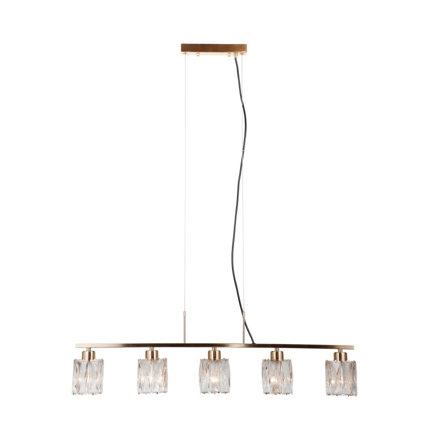 ITALUX - Pendellampa SIMONA 5xE14/40W/230V, guldfärgad