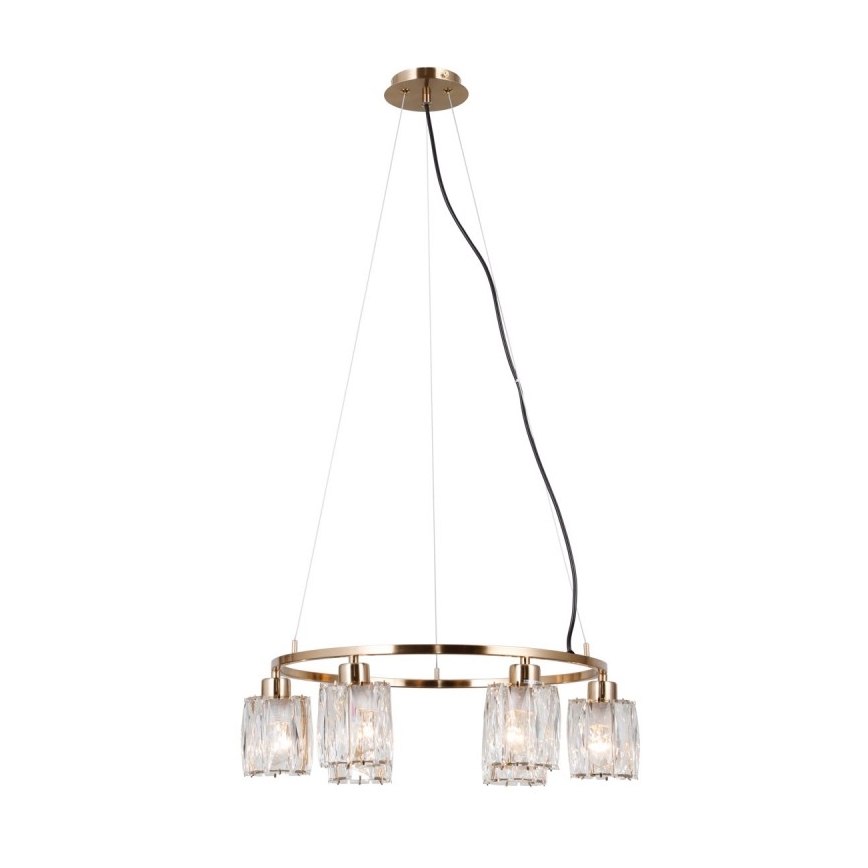 ITALUX - Taklampa med vajer SIMONA 6xE14/40W/230V guld