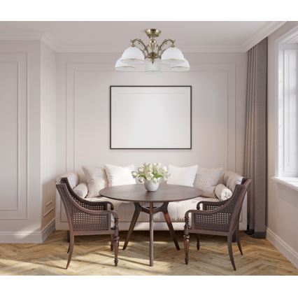 ITALUX - Fäst ljuskrona FENEZA 5xE27/40W/230V