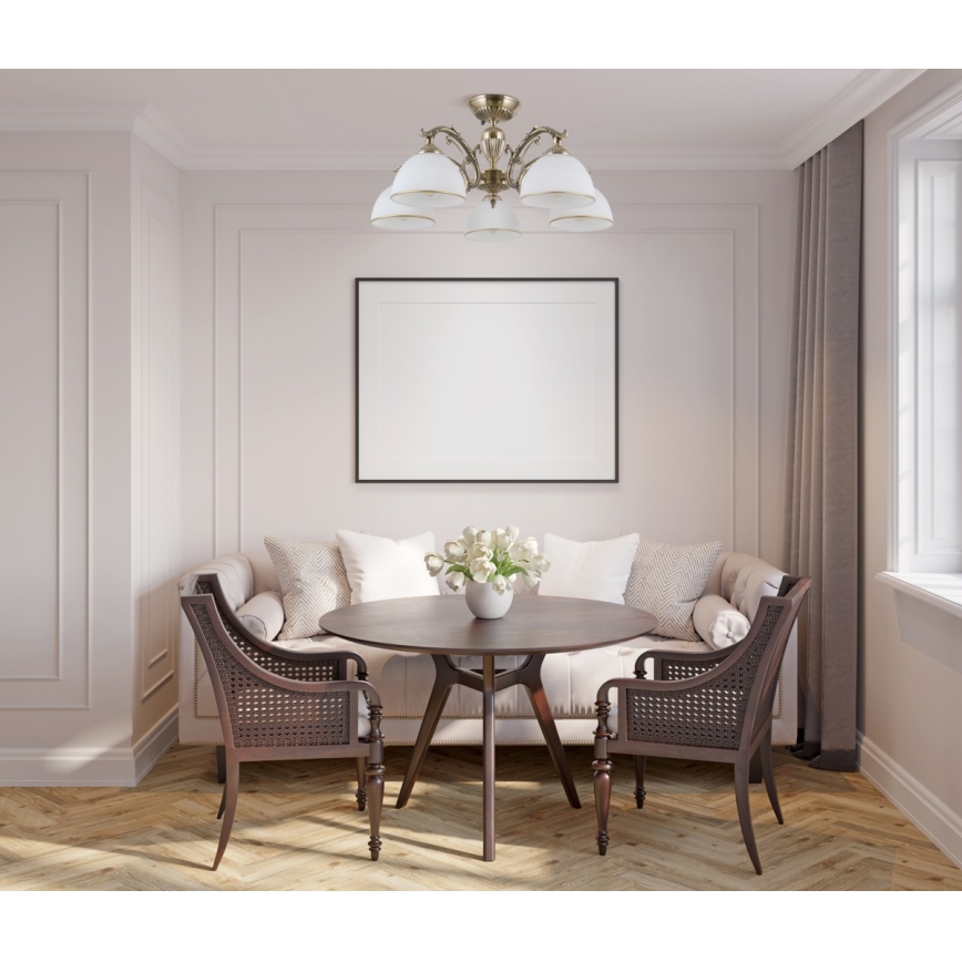 ITALUX - Fäst ljuskrona FENEZA 5xE27/40W/230V