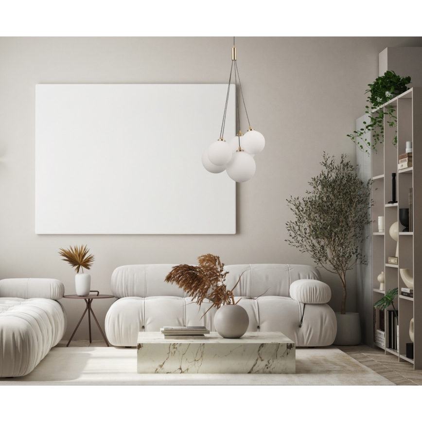 ITALUX - Ljuskrona med textilsladd PERLOS 5xG9/5W/230V