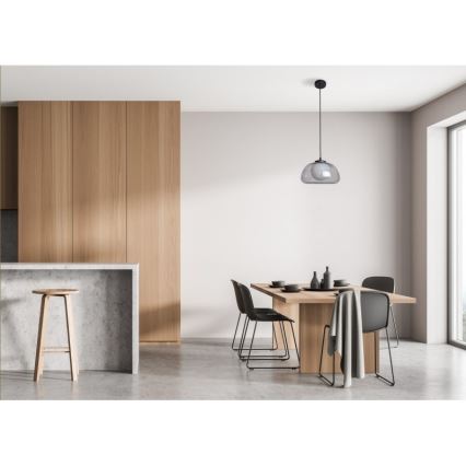 ITALUX - Pendellampa med kabel AINALE 1xG9/7W/230V svart/rökfärgad