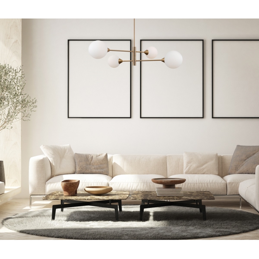 ITALUX - Taklampa EVORA 4xG9/5W/230V mässing