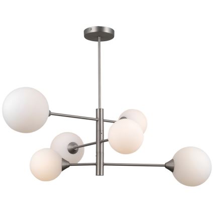 ITALUX - Taklampa EVORA 6xG9/5W/230V nickel