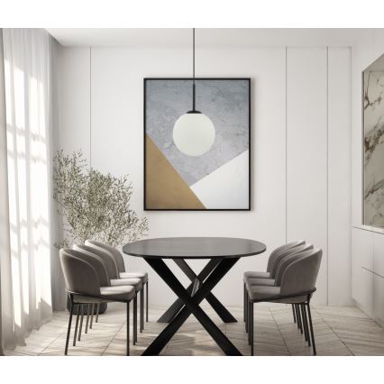 ITALUX - Taklampa DEORE 1xE27/40W/230V Ø 25 cm svart