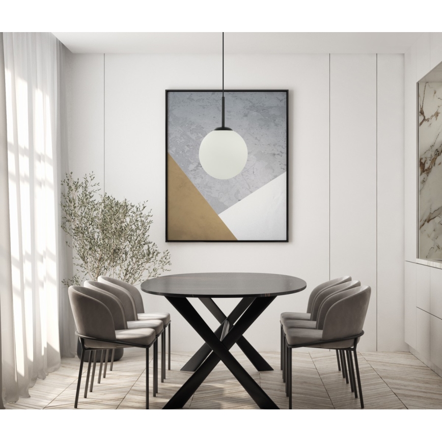 ITALUX - Taklampa DEORE 1xE27/40W/230V Ø 25 cm svart