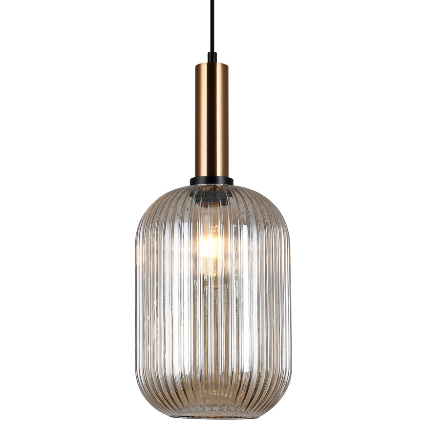 ITALUX - Taklampa ANTIOLA 1xE27/40W/230V Ø 20 cm i brons