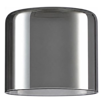ITALUX - Reservglas till taklampa SANTIA E27 Ø 12 cm, rökfärgat svart glas