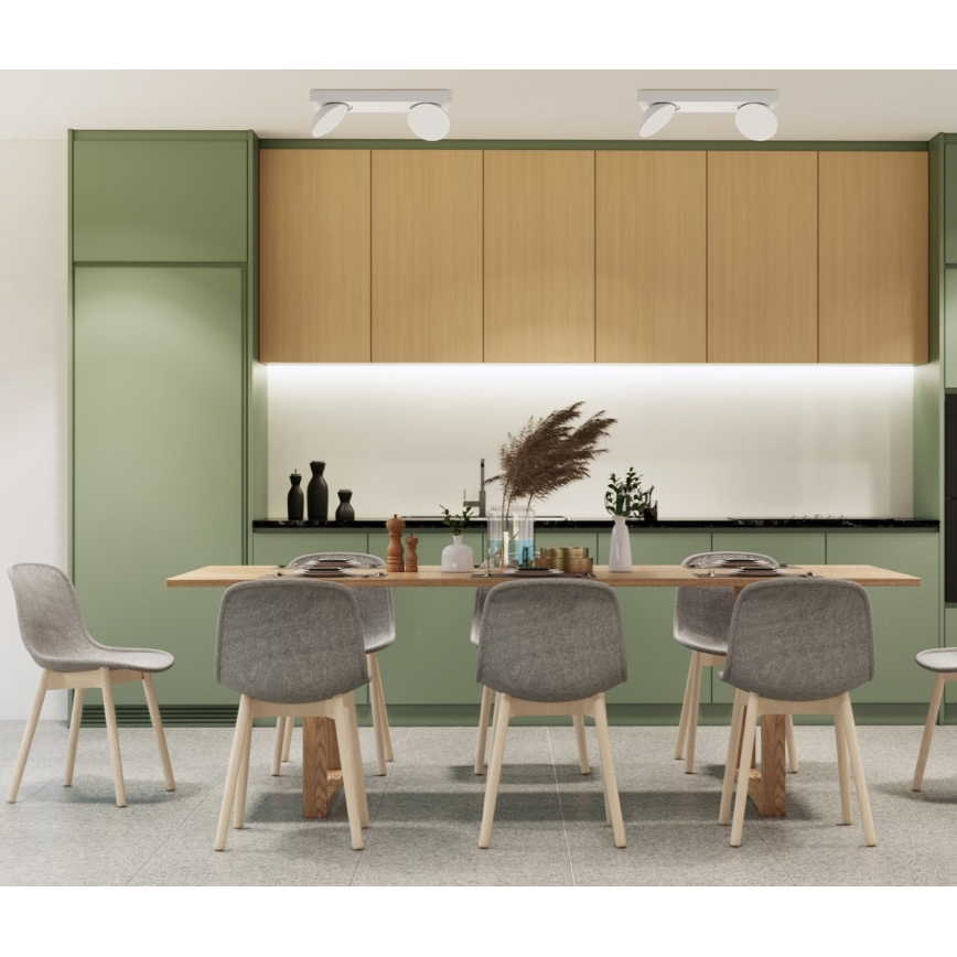 ITALUX - LED spotlight CASTELIO 2xLED/5W/230V 4000K vit