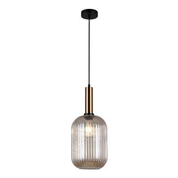 ITALUX - Taklampa ANTIOLA 1xE27/40W/230V Ø 20 cm i brons