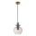 ITALUX - Takpendel med kabel FANDA 1xE27/40W/230V guld/rökgrå