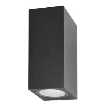 ITALUX - Utomhus vägglampa GENTA 2xGU10/40W/230V IP54 15 cm