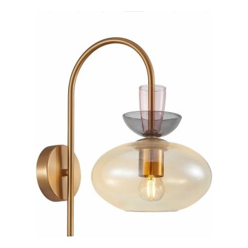 ITALUX - Vägglampa FANDA 1xE27/40W/230V guld/rökbeige