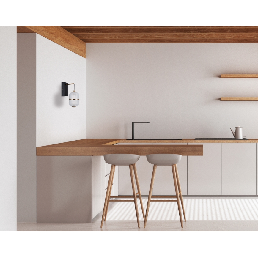 ITALUX - LED-vägglampa ALANI LED/6W/230V 3000K svart/guld