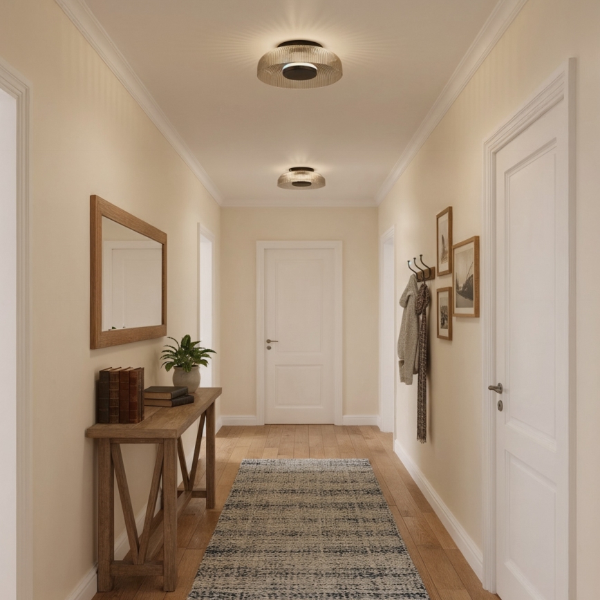 ITALUX - LED taklampa PASSO LED/8W/230V 3000K Ø 25 cm röktonad svart