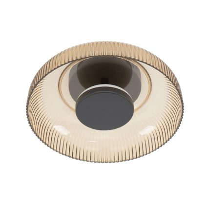 ITALUX - LED-taklampa PASSO, 8 W, 230 V, 3000 K, Ø 25 cm, rökbeige