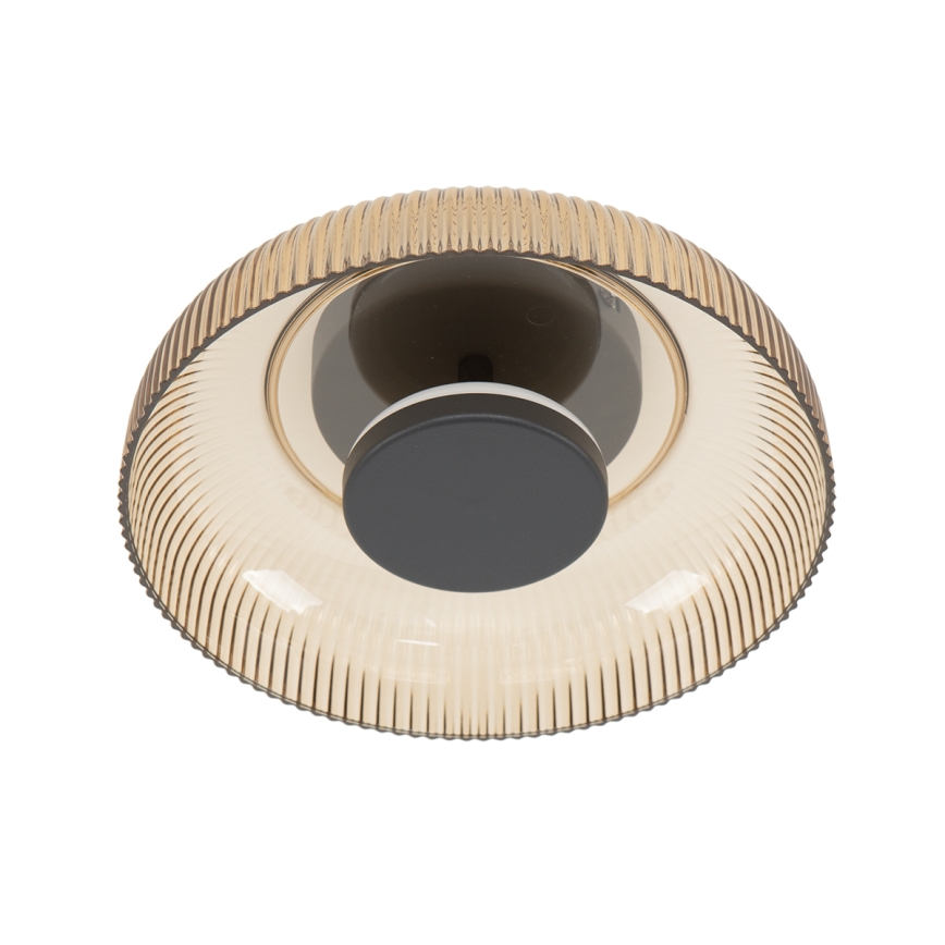 ITALUX - LED-taklampa PASSO, 8 W, 230 V, 3000 K, Ø 25 cm, rökbeige