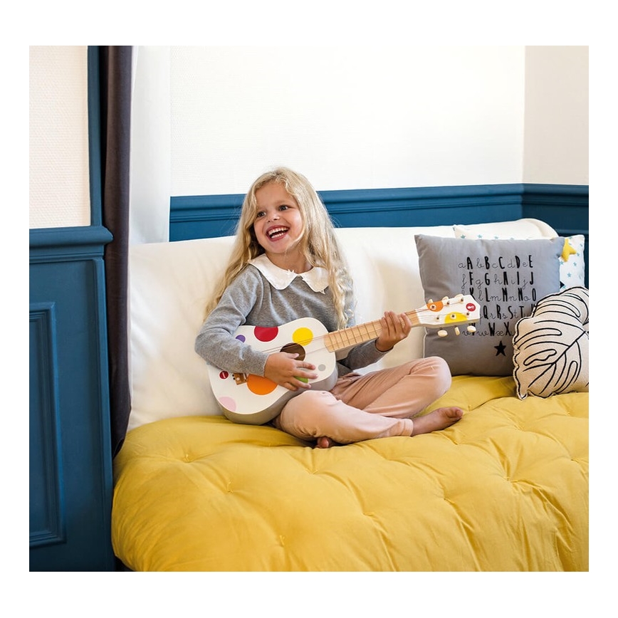 Janod - Barngitarr CONFETTI med 6 strängar