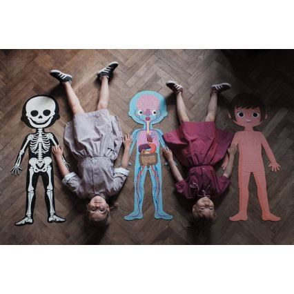 Janod - Barnens pedagogiska pussel 225 bitar mänskliga kroppen