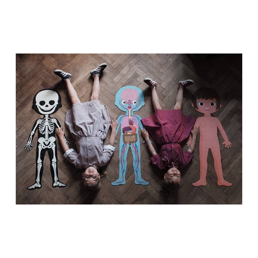 Janod - Barnens pedagogiska pussel 225 bitar mänskliga kroppen