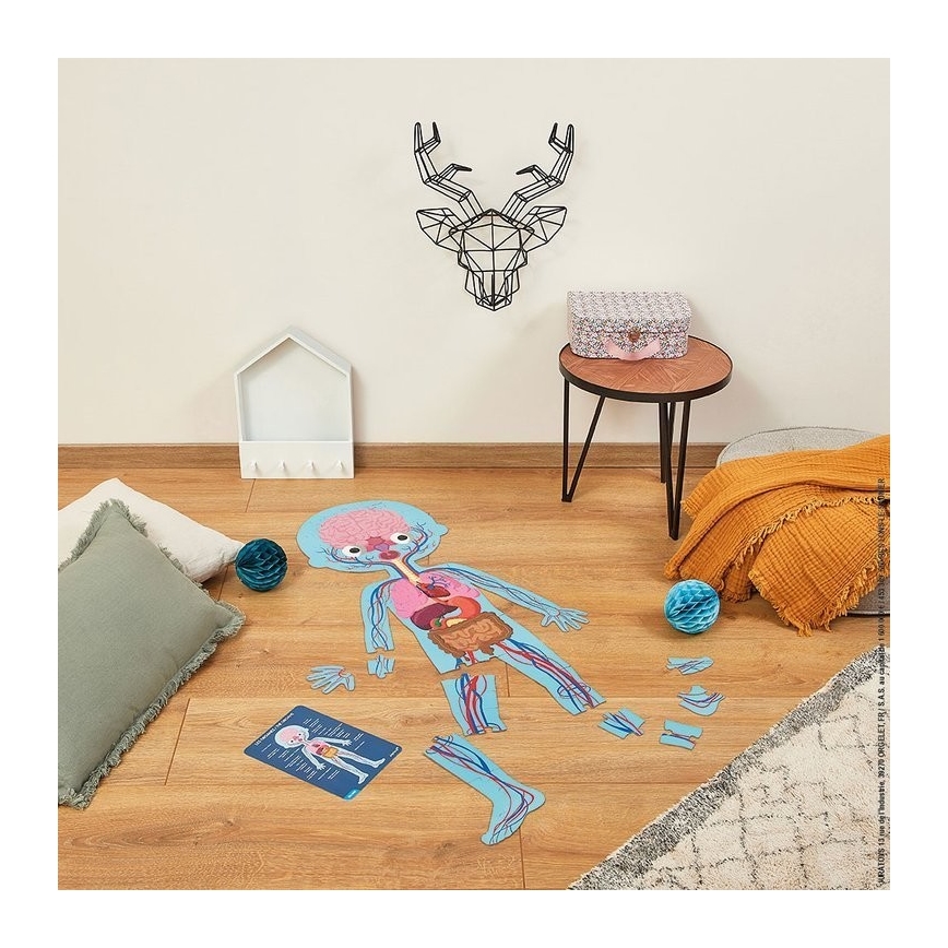 Janod - Barnens pedagogiska pussel 225 bitar mänskliga kroppen