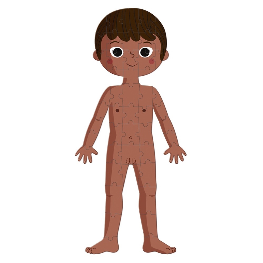 Janod - Barnens pedagogiska pussel 225 bitar mänskliga kroppen